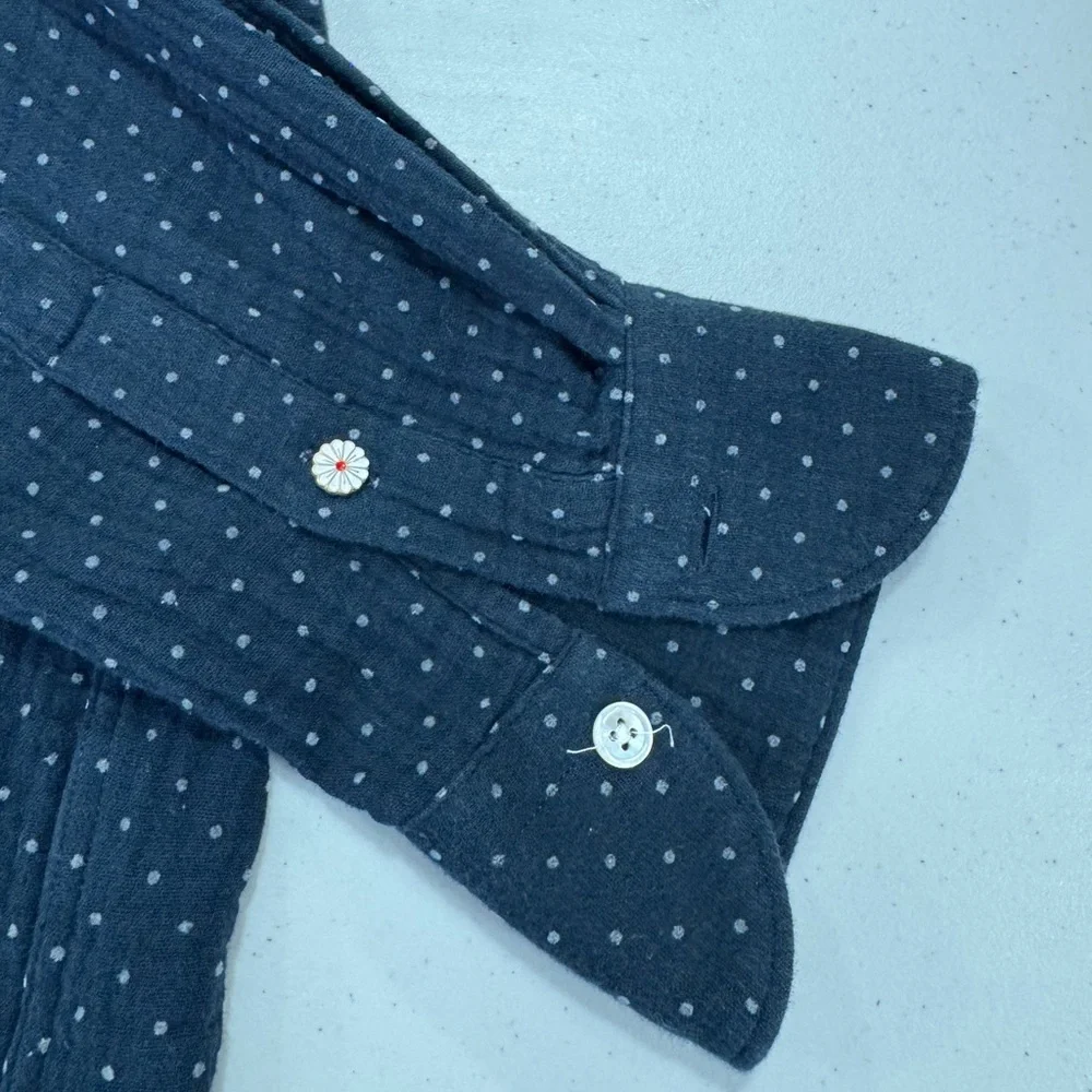 Koike‎ Barcelona Men Cotton Polka Dot Shirt Size Large
